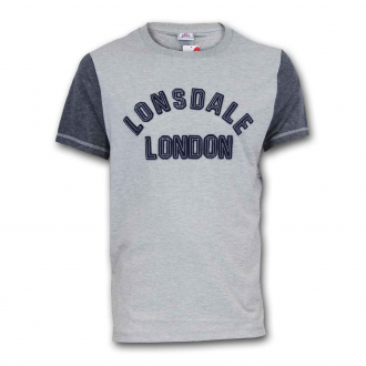 LONSDALE London LL Tee Shirt Hellgrau meliert